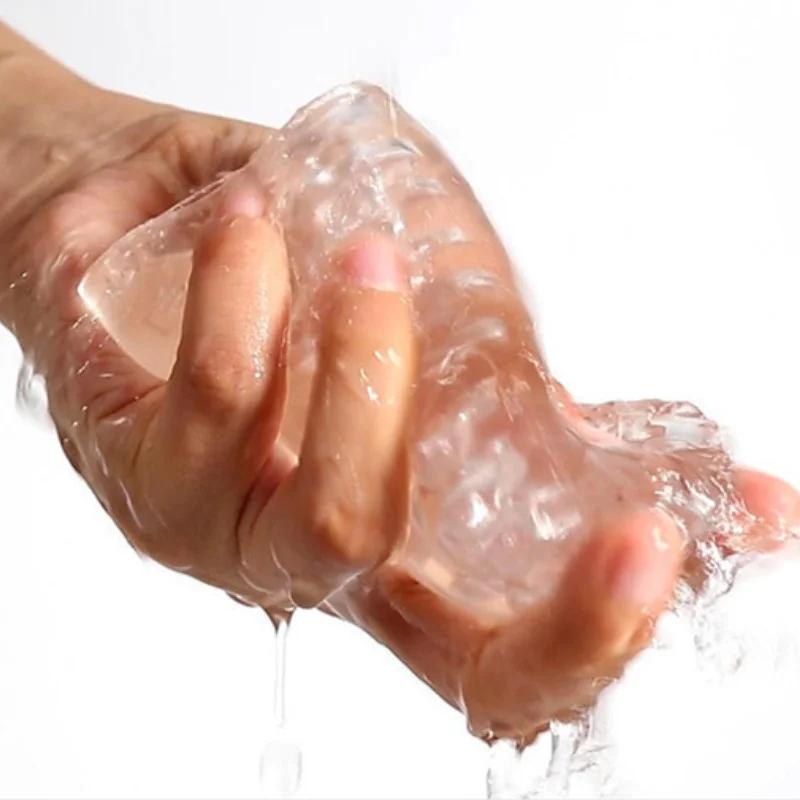 9 см прозрачный мужской мастурбатор искусственная киска вагинальный для мужчин 18 головок сосание пениса насос шипы тренажер секс-игрушки эротические