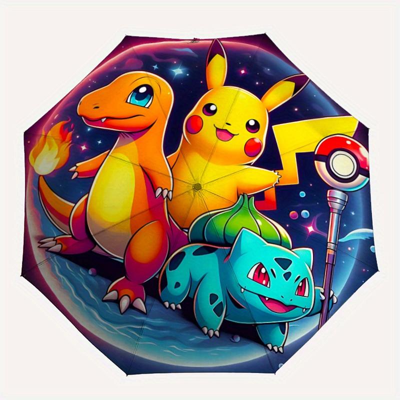 Автоматический складной зонт Pokemon, компактный дизайн, прочная ткань, для повседневных путешествий и активного отдыха a0822068