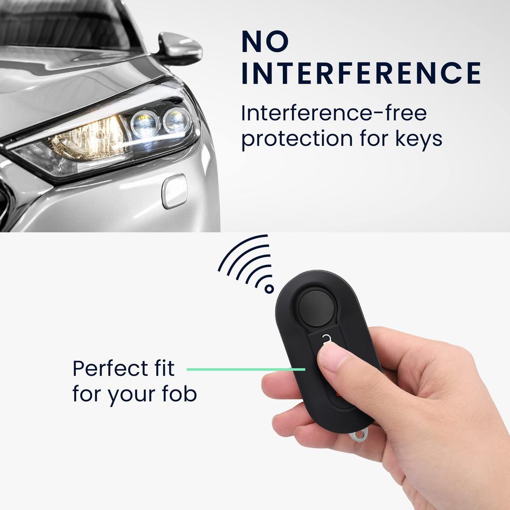 kwmobile Key Cover Fiat Lancia 3-Button Foldable Car Key Compatible