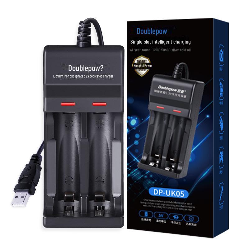 "Double 14500 3.2V LiFePO4 AA Rechargeable Battery Set for Cameras"
