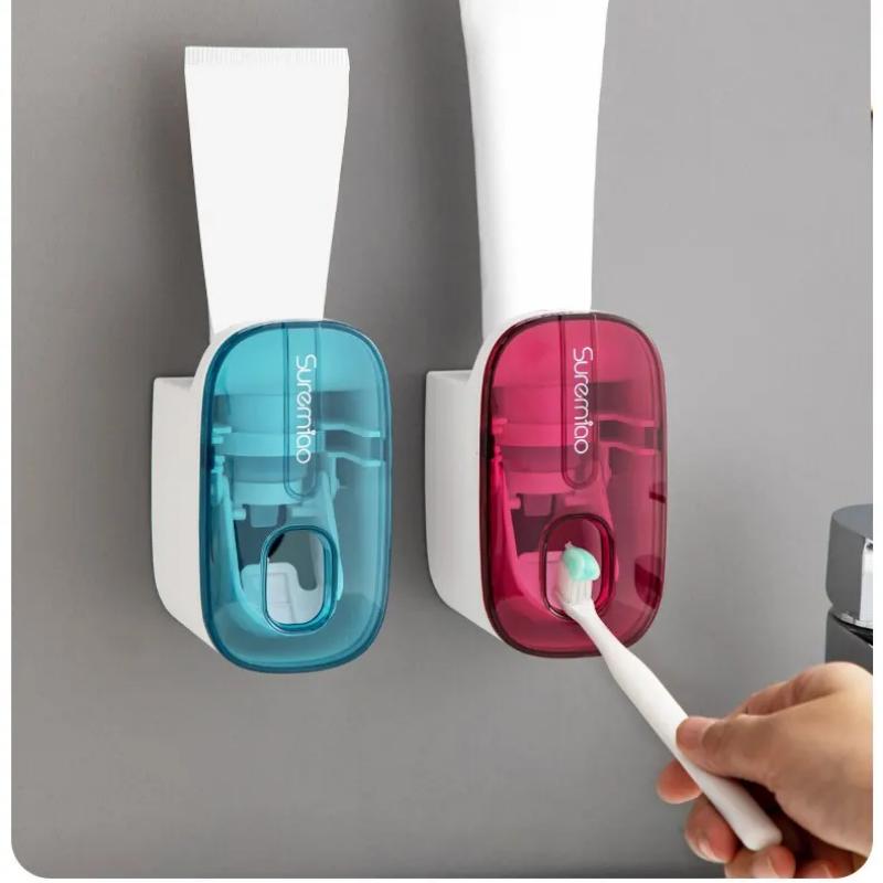 Автоматический дозатор зубной пасты, выдавливатель зубной пасты, пылезащитный держатель зубных щеток, настенное крепление, аксессуары для ванной комнаты, дропшиппинг