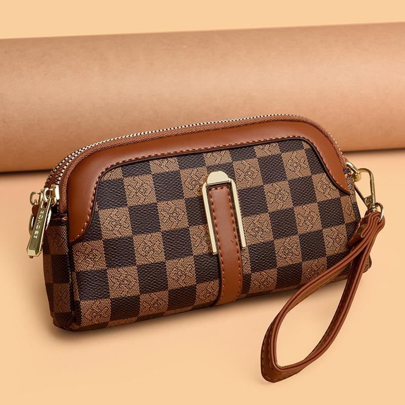 Новая шахматная клетчатая сумка для женщин на лето, универсальный клатч для мам среднего возраста, сумка для мобильного телефона на одно плечо через плечо