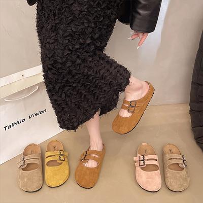 Модная обувь Накладки на носок Лоферы Женские тапочки Слайды на платформе 2025 Весна Лоферы Женская обувь Домашние тапочки Платформа Накладка на носок Слайд