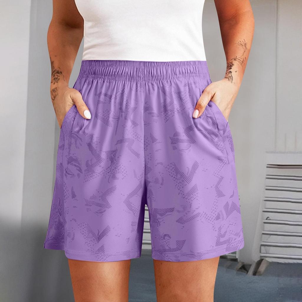 Women's Casual Solid Colour Elastic Waist Straight Casual Pants With Pockets