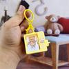 Funny Capybara Piggy Flipbook Animation Machine Keychain Creative Cartoon Butter Bear Animation Keyring Bag Key Pendant Kid Gift