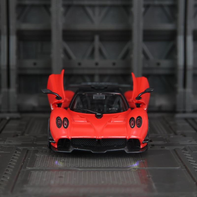 1:32 Huayra R Металлический Литой Модель Игрушки Миниатюрный Автомобиль Звук Свет Откатная Двери Открываются Транспортное Средство Для Подарков Другу
