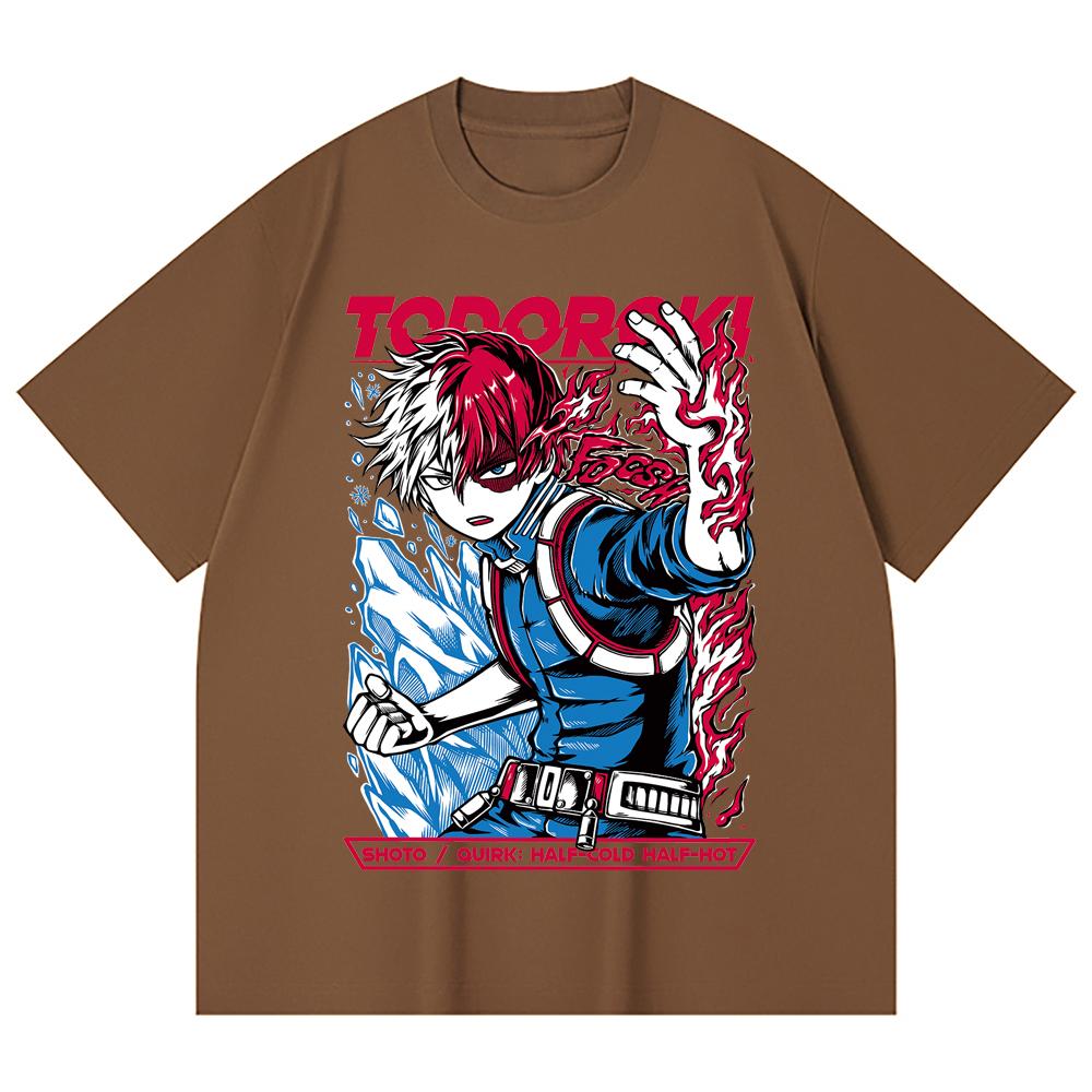 230 Gsm 100% Cotton My Hero Academia V10 Shoto Print Unisex Heavy Cotton T Shirt