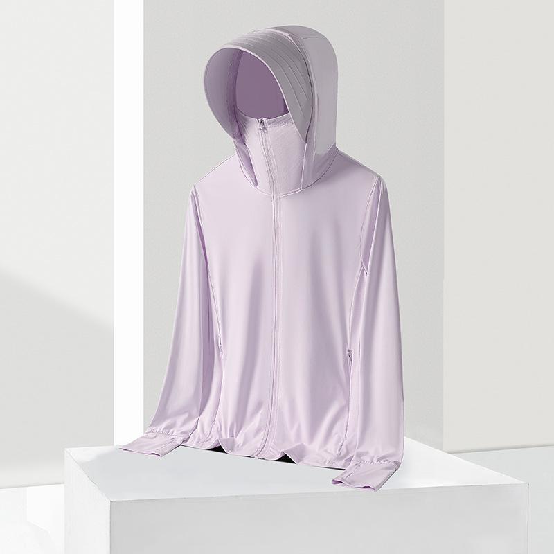 Summer ice silk sunscreen clothing men's and women's light and breathable fishing clothing UPF10 + UV protection jacket LOGO
