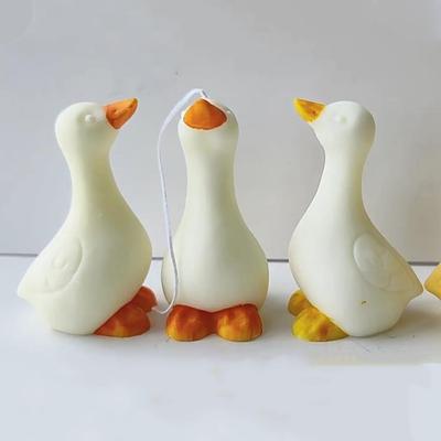 Милая силиконовая форма для свечей в виде уточки, 3D-форма для ароматерапии, гипсовые кристаллы, литье из смолы, принадлежности для изготовления мыла своими руками.