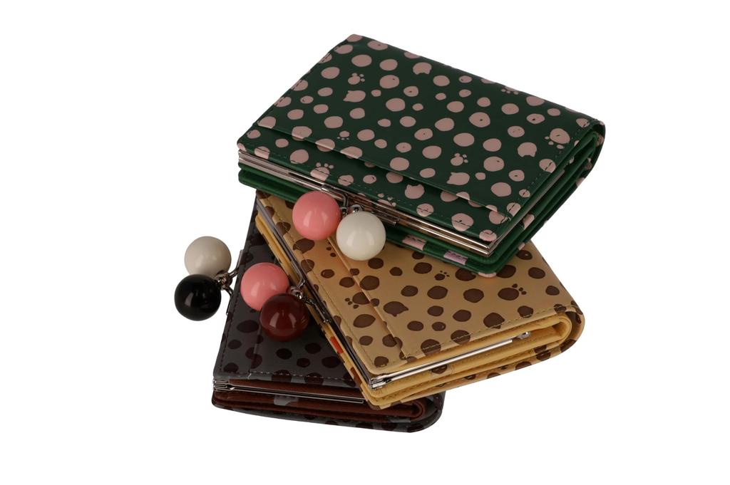 Bifold Wallet Billfold Clasp Polka Dot Gray [Tsumori Chisato]