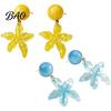 Lightweight Statement Jewelry 1 Pair Starfish Drop Earrings, Summer Beach Dangle Stud Vacation Accessories Ocean Themed Holiday Coastal for