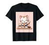 Вещи печатные Kawaii, кот, суши, милый, просо, японский, футболка