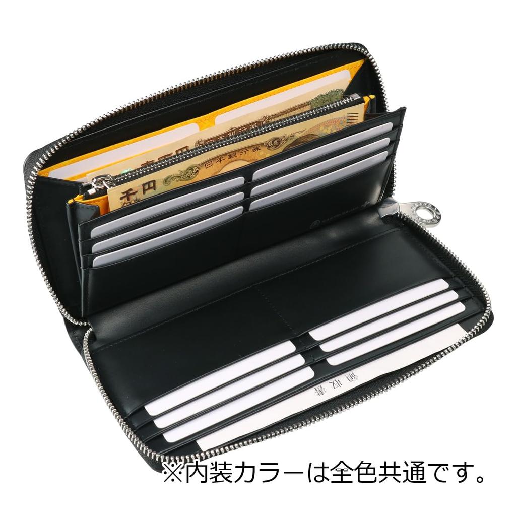 CASTELBAJAC Длинный кошелек, круглый, на молнии, полностью открытый, кошелек для монет, мужской, 065633 Madeleine Tensho Day Limited, повседневный, из натуральной коровьей кожи