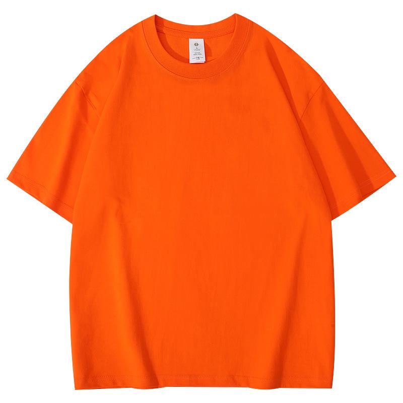 260g High-Quality Double Yarn Ice Cool Heavyweight Loose Drop Shoulder Short Sleeve T-shirt with Custom Logo for Class or Group Uniforms