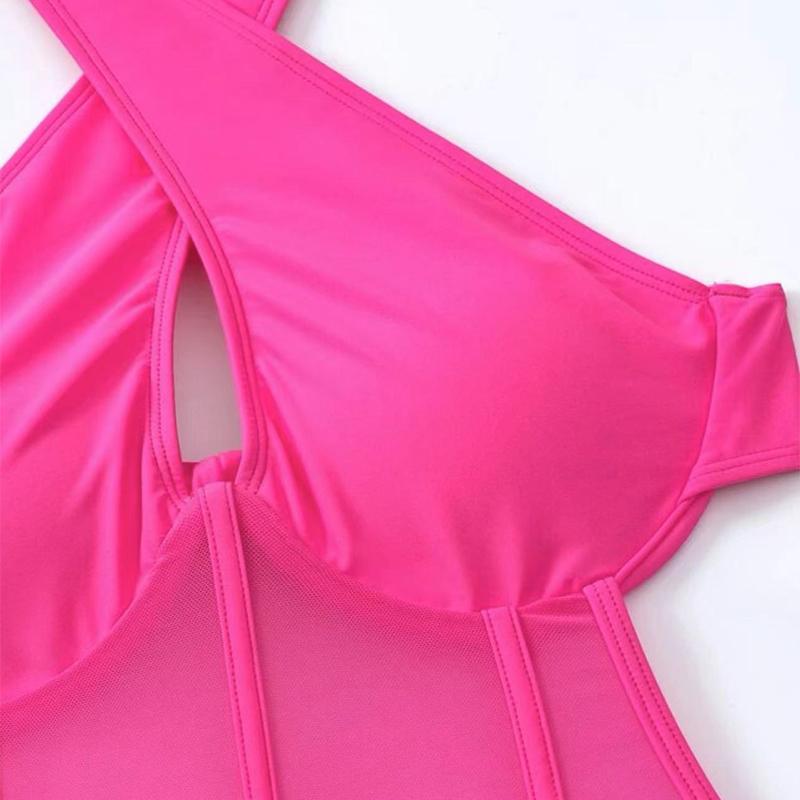 Женский купальник с эффектом пуш-ап, однотонные купальные костюмы, тропические бикини, женская пляжная одежда, цельный праздничный купальник