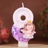 Creative Cake Digital Birthday Candle Purple Gradient Angel Girl Birthday Handmade Candle