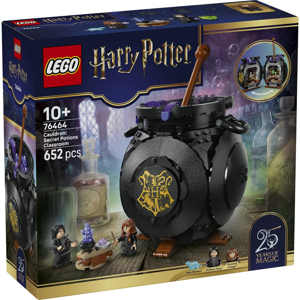 LEGO Harry Potter Cauldron: Secret Potions Classroom Toy - Birthday Present, Building Blocks, for Girls, Boys, Children Ages 10, 11, 12, Elementary Sc