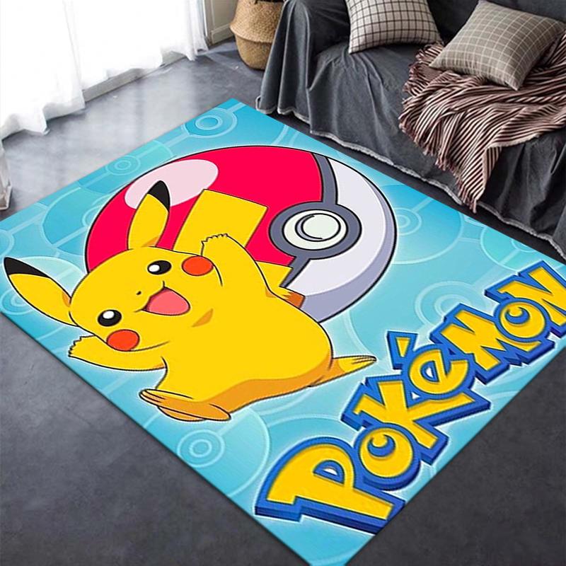 Новый ковер-коврик Pokemon 2025 для гостиной, спальни, дома, украшение дивана, детский игровой, противоскользящий коврик для пола 77