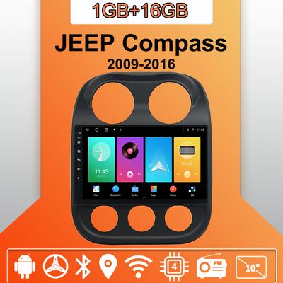 Автомобильное радио Android Auto Carplay для JEEP Compass 2009-2016, мультимедийный проигрыватель, головное устройство, стерео, GPS-навигация, BT WIFI 1+16 ГБ