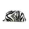 Women'S Bag Clip Pleated Cloud Bag Zebra Pattern Shoulder Messenger Bag Small Bag Hand Bag Dinner Bag
