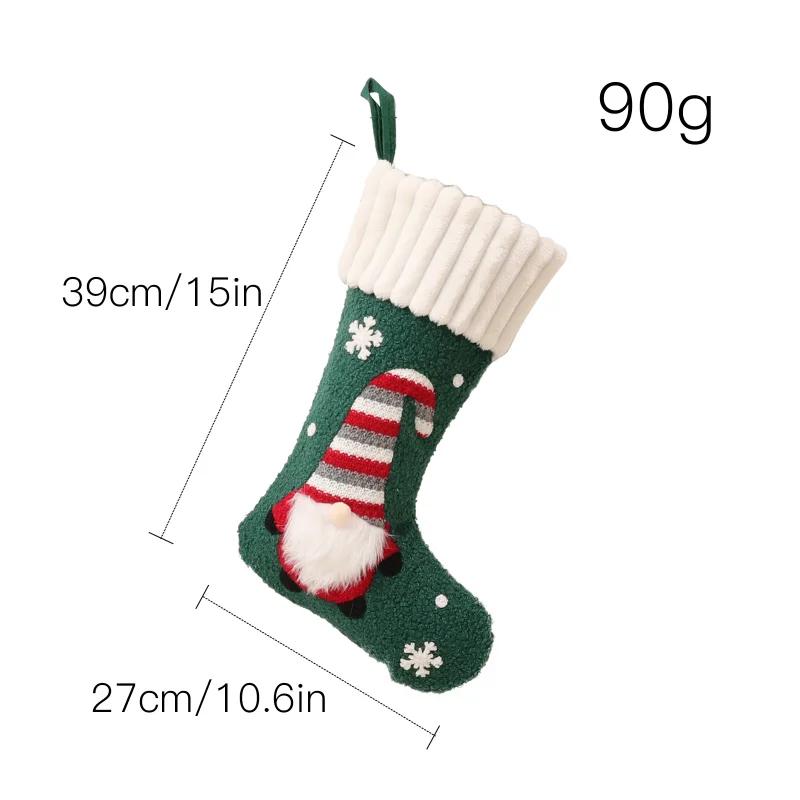 Christmas Stocking Sack Xmas Gift Candy Bag Christmas Decorations for Home Navidad Sock Christmas Tree Decor New Year 2024