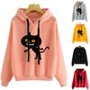 Europe, America 2025 New Trendy Sweater Halloween Theme Printed Long-sleeved Hooded Top