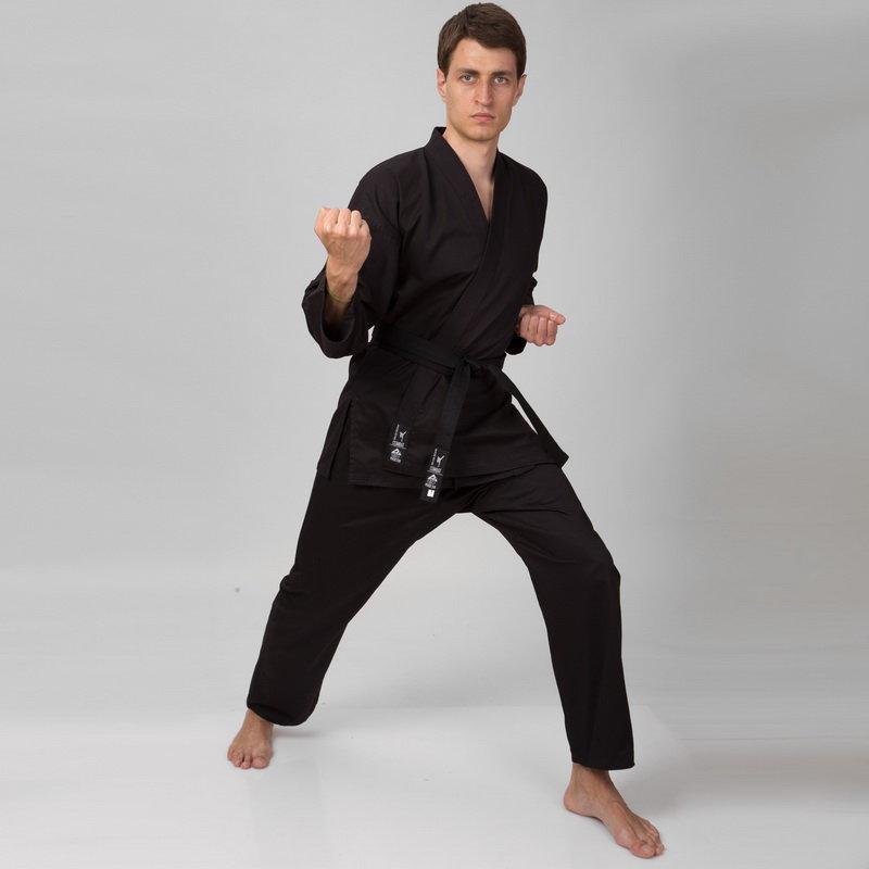 Кимоно для карате черное Matsa MA-0017