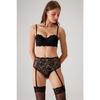 4802 Genova Комплект нижнего белья Fantasy из трех предметов с подвязками и мягкой высокой талией, носки