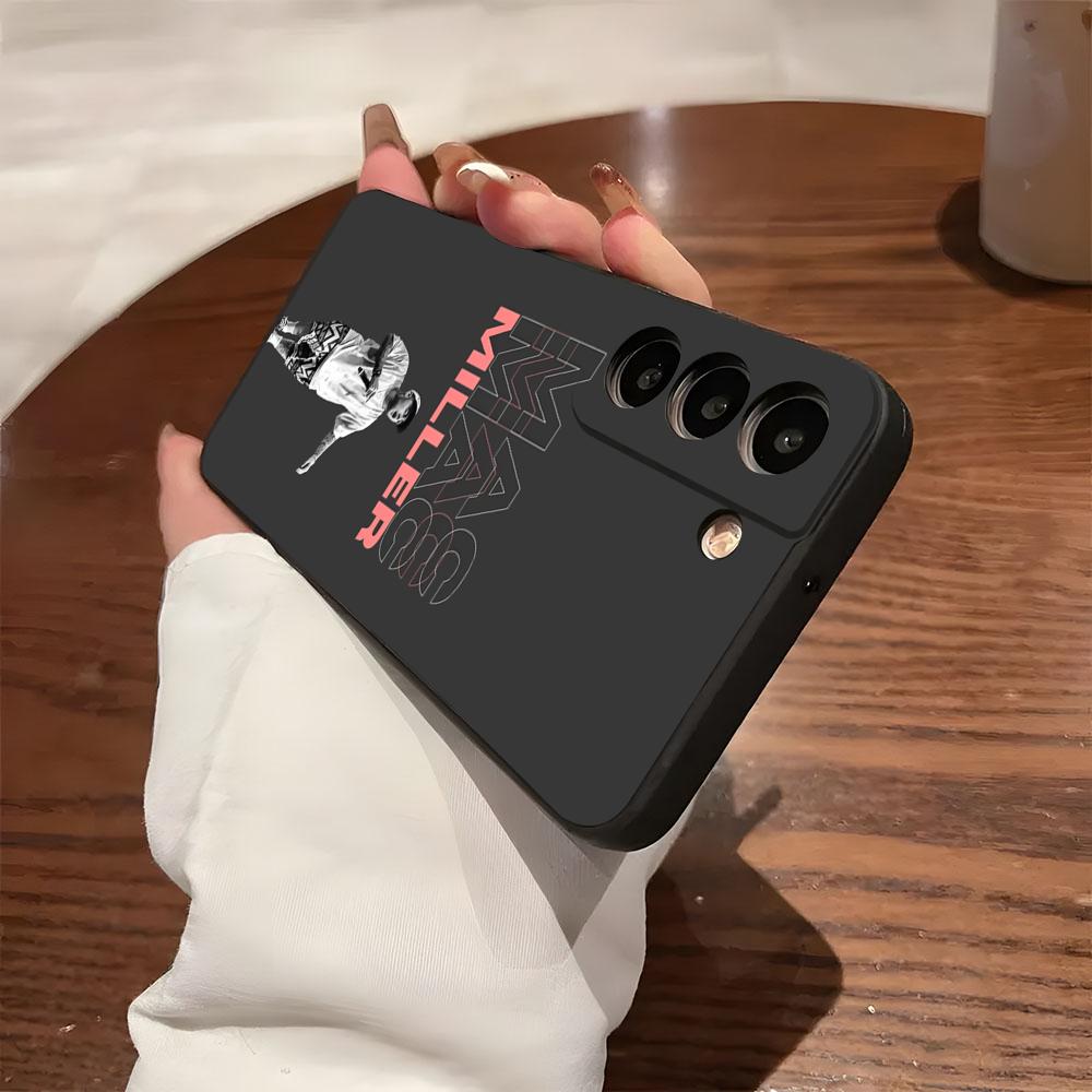 Чехол для телефона Singer M-Mac Circles Miller для Samsung S26 S25 S24 FE S23 S22 S21 Plus S20 Ultra Note20Ultra Черный Мягкий корпус