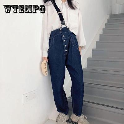 Женские комбинезоны, джинсы, свободные и узкие широкие брюки, прямые джинсовые брюки с большими карманами