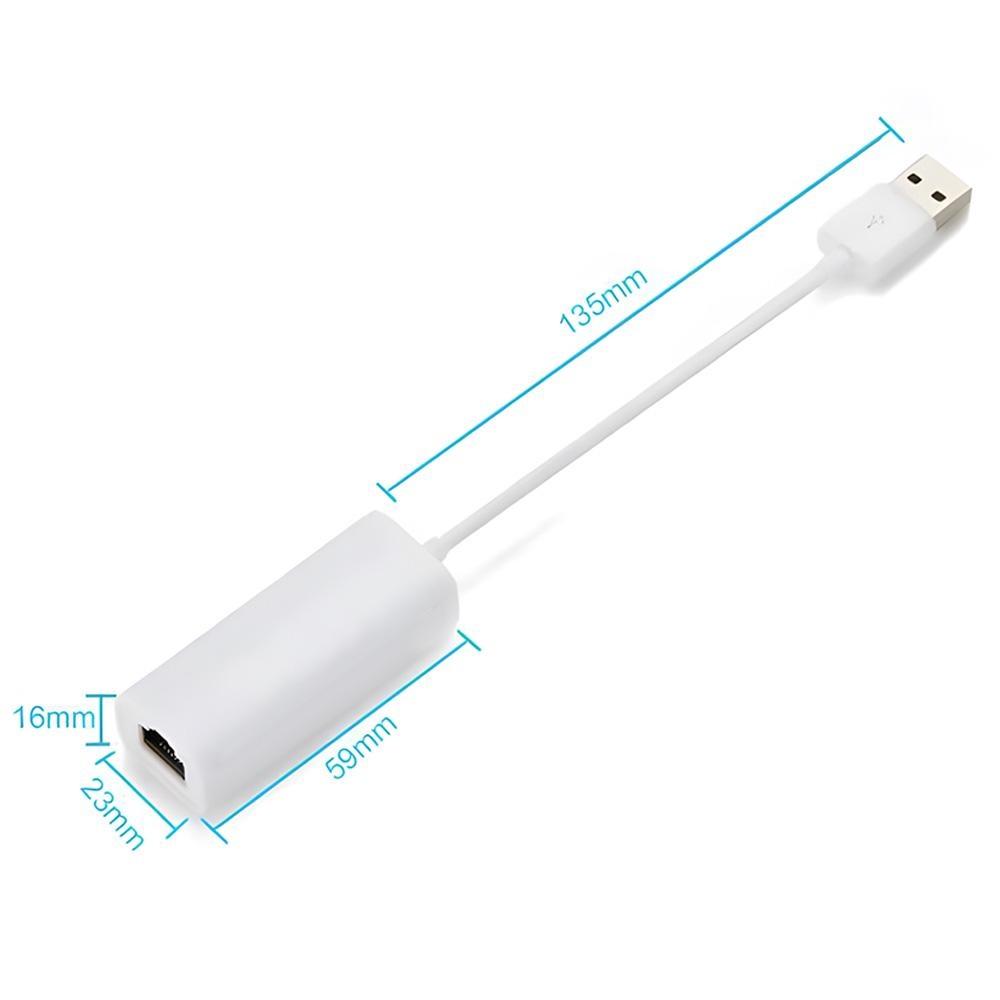 Сетевой адаптер Ethernet USB 2.0 на RJ45, 100 Мбит/с, для Mac, планшета Android, ПК Windows 7/8/10, высокое качество, драйверы не требуются