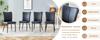 2 Pure Black, Modern Design Dining Chairs, Available in Several Colors, 89 cm High, Black PU Chair Set, Suitable for Office, Restaurant etc.