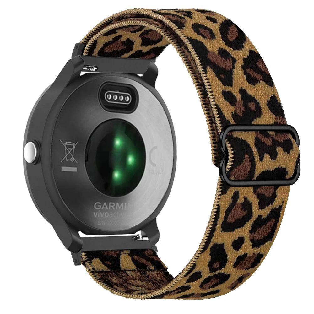 20 мм 22 мм нейлоновый ремешок для Garmin Vivoactive 4 3 HR, браслет для часов Venu 2 SQ Forerunner 645, эластичный браслет, Fenix 6 5 Pro