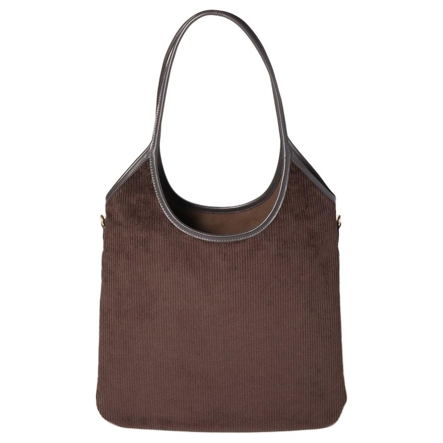 Miu Miu Ivy Brand Logo Design Fabric Tote Shoulder Bag Women bags Ebony 5BG231_AF81_F0192_V_MLN