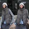 Женский хлопковый жилет с воротником-стойкой - 2026 Осень/Зима Короткий свободный модный жилет