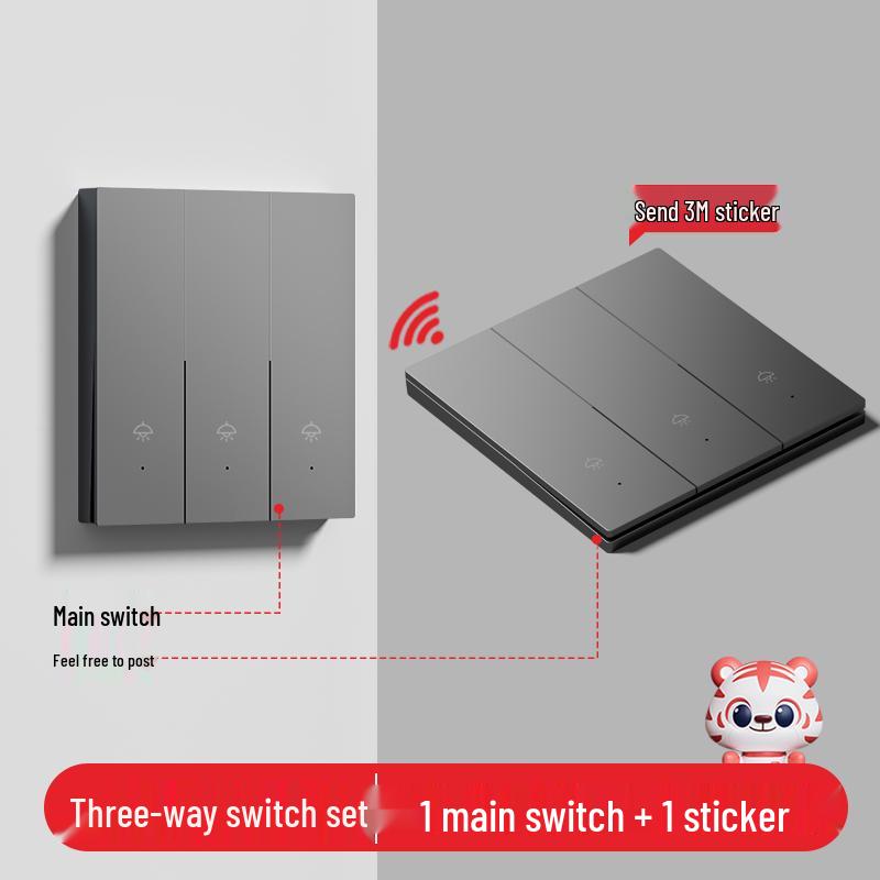 Умный беспроводной выключатель света с двойным управлением - Не требует проводки, 220В, система удаленного управления "мастер-ведомый"