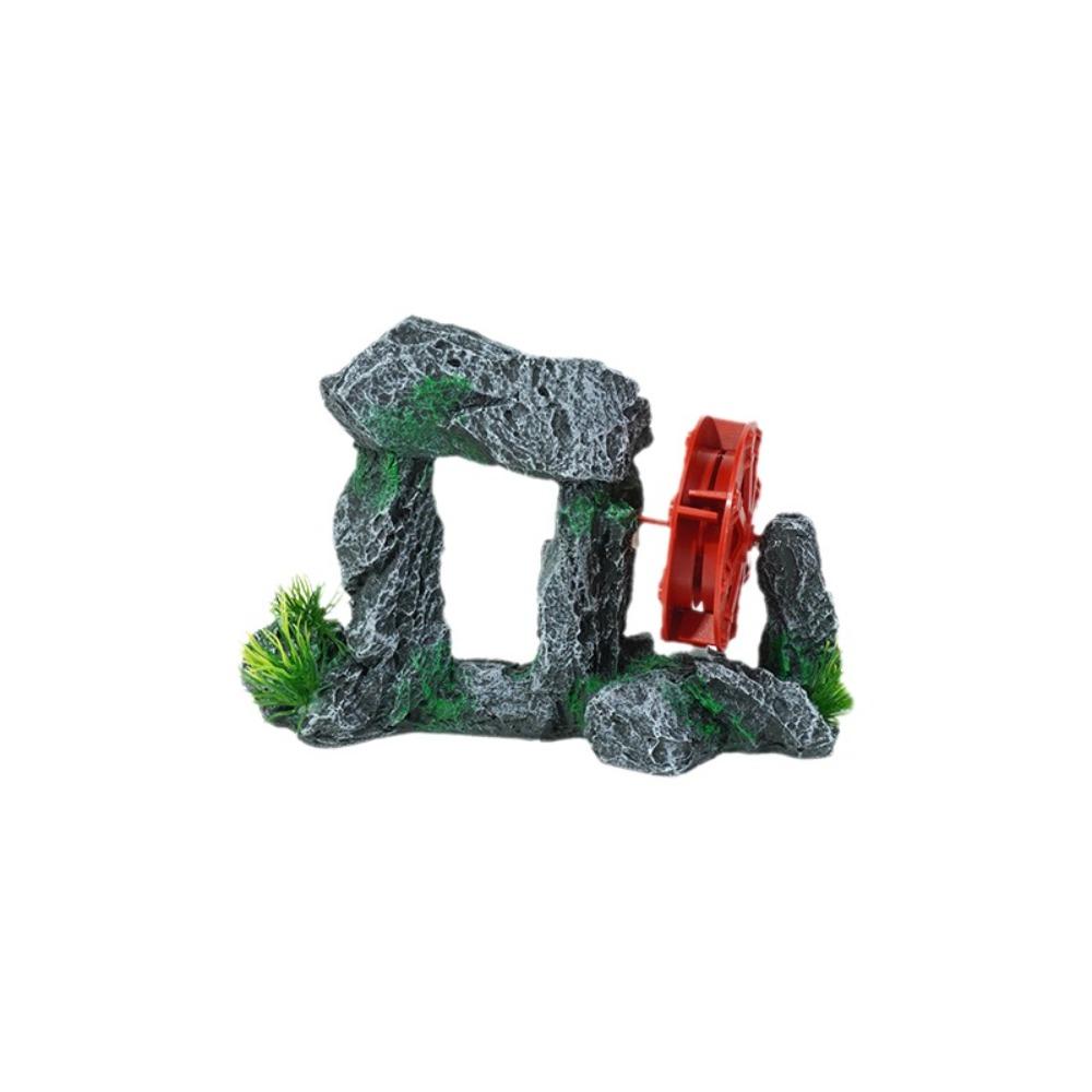 Creative Simulation Fish Tank Ornament Natural Look Retro Rockery Statue Artificial Resin Rockery Landscaping Aquarium Setup