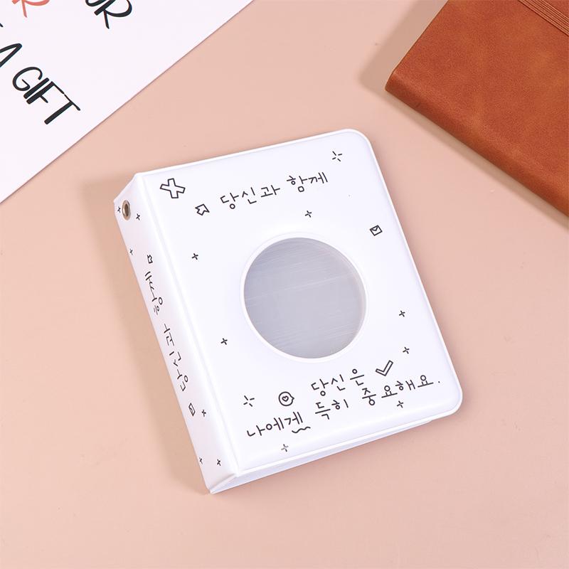 Ins Cute Mini 3-Inch Album 36 Pockets Card Binder Kpop Idol Pictures Storage Case Transparent Inner Page Collection Album
