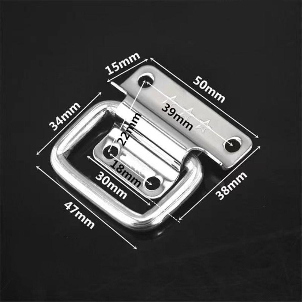 Складная ручка ящика шкафа, серебряная ручка деревянной коробки, прочная простая дверная ручка