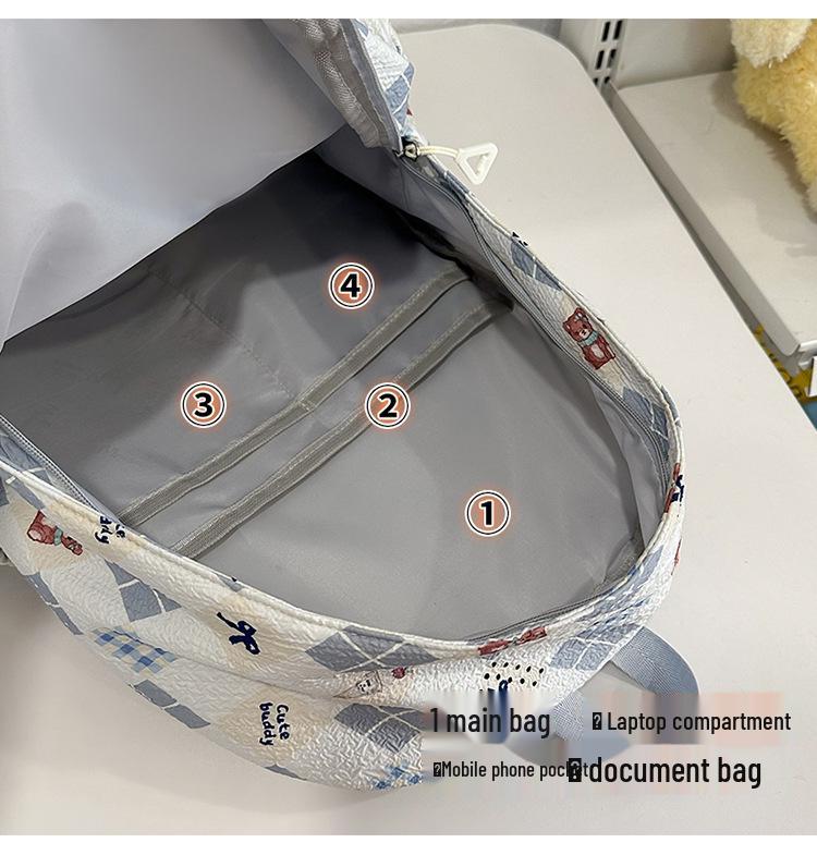 Japanese Style Women's Cute Cartoon Double Shoulder Travel Backpack - Large Capacity School Bag for Students