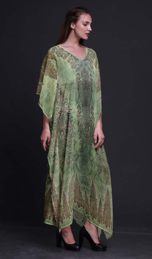 Phagun Floral & Paisley Ladies Kaftan Holiday Loungewear Maxi Dress Beach