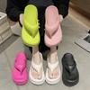 2025Women Platform Sandals Women Flip-flops EVA Heels Sandals For Women Fashion Beach Slides Outdoor Soft Heel Cloud Slippers