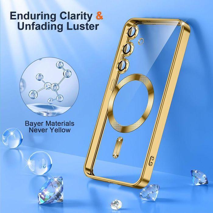 Protective Case - BOOLING - for Samsung Galaxy S25 Edge - Gold - Shockproof - Camera Protection