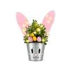 Easter Artificial Plant Bunny Eggs Desktop Ornaments,Including LED Potted Plants With Colored Eggs and Rabbit Ears