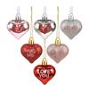 24 шт. Украшения в форме сердца ко Дню святого Валентина, разноцветные подвесные безделушки, украшения в форме сердца