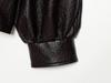 European Retro Stand Collar Buckle Slim Short Leather Jacket with Waist Belt