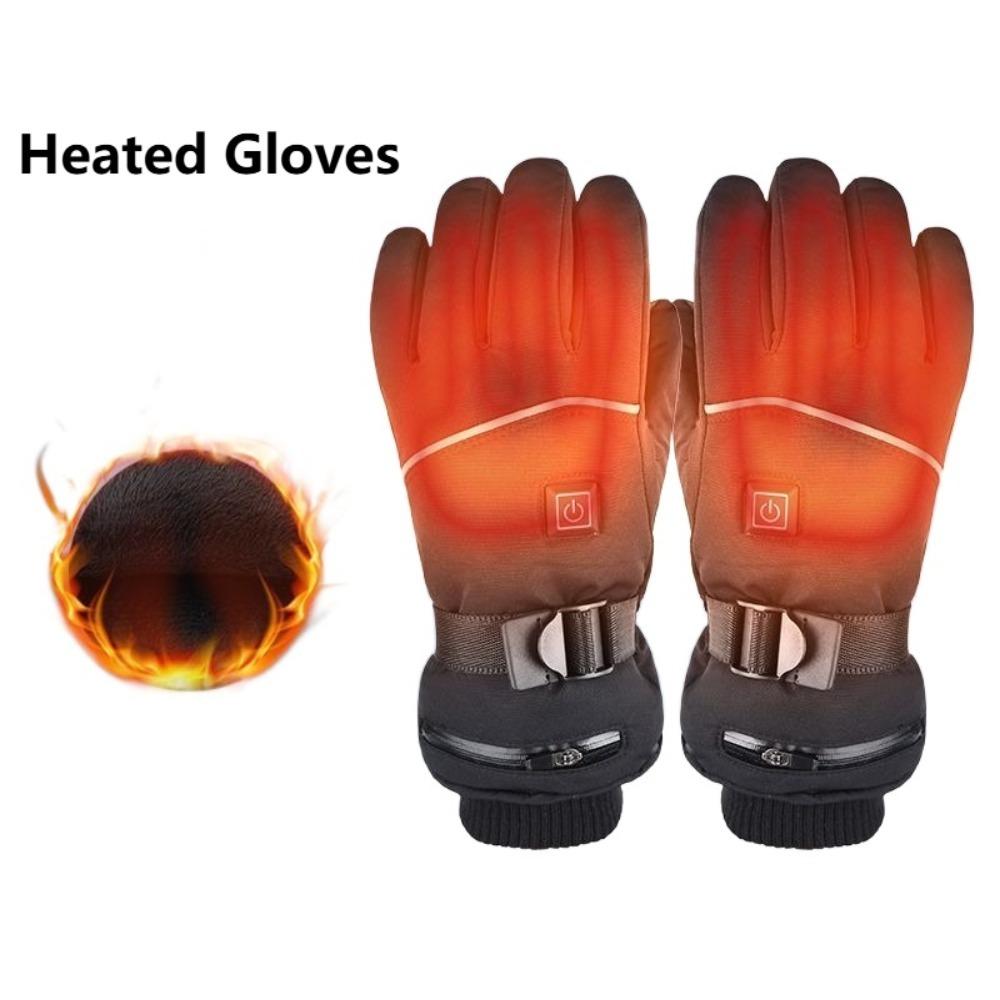 Windproof Heated Gloves Hand Warmer Snowboard Ski Gloves Electric Thermal Gloves Winter Outdoor