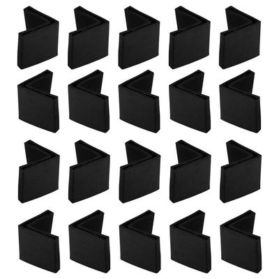 Uxcell L-образные ножки, Уголковые накладки на ножки, Защита пола, ПВХ, 25 мм x 25 мм, Черные, Упаковка 20 шт.