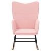 Rocking Chair Pink Sherpa Fabric