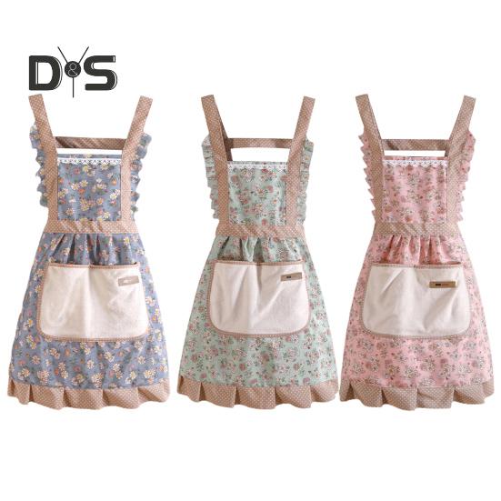 Портативный фартук для выпечки с карманным мягким женским модным садовым фартуком